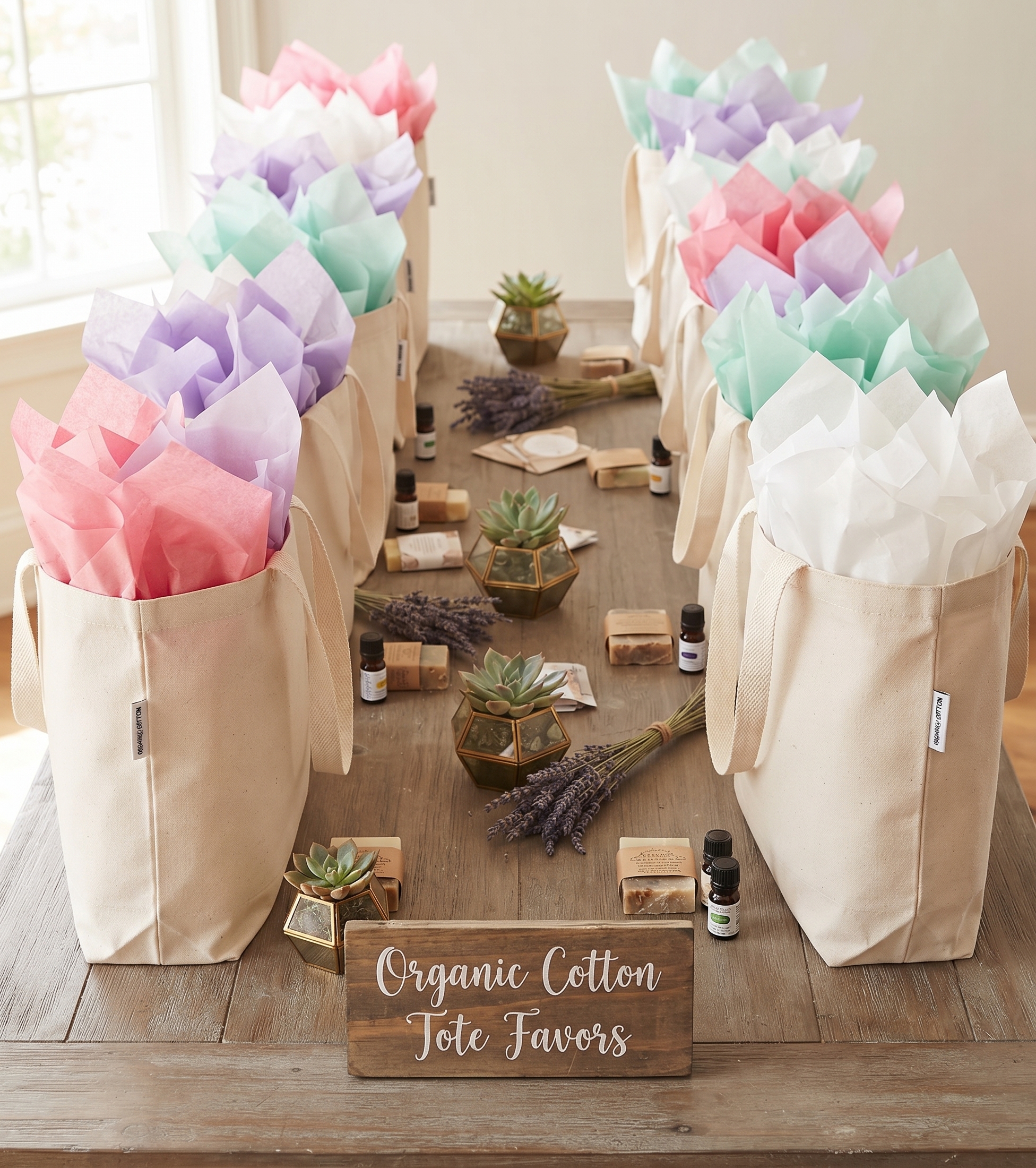 Organic Cotton Tote Favors